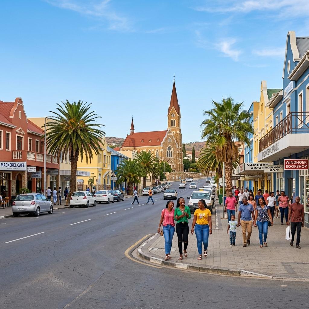 Editorial Namibia travel image representing Windhoek; not documentary evidence