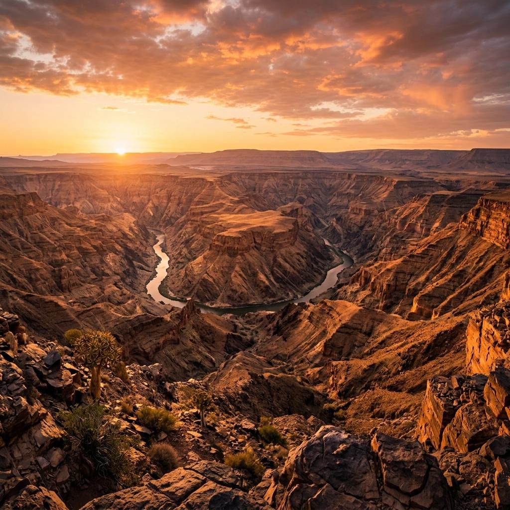 Editorial Namibia travel image representing Fish River Canyon; not documentary evidence