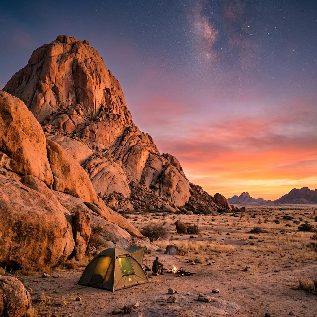 Editorial Namibia travel image representing Spitzkoppe; not documentary evidence